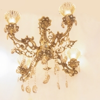 خرید، قیمت و مشخصات لوستر 4 شاخه طراحی سبک و اقتصادی جنس ورق بسیار با دوام و کیفیتی - هنرظریف