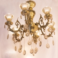 خرید، قیمت و مشخصات لوستر 6 شاخه طراحی شاخه و سر شاخه های زیبا رنگ ثابت و کیفیت درجه یک - هنرظریف