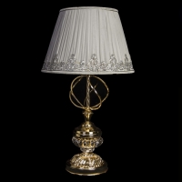 خرید، قیمت و مشخصات آباژور کره ای شیلد دار بدنه برنز و شیلد پارچه ای، رنگ فورتیک - هنرظریف