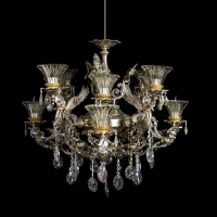 خرید، قیمت و مشخصات لوستر 4 شاخه برنزی با رنگ پرداخت کاری شده طرح امپراطور - هنرظریف