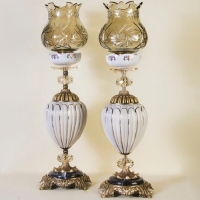 خرید، قیمت و مشخصات شمعدان مدل برمودا جنس برنز و سرامیک و سنگ، طراحی به روز - هنرظریف