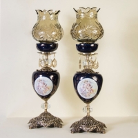 خرید، قیمت و مشخصات شمعدان طرح نسترن بدنه برنز و سرامیک طراحی بی نظیر و خاص - هنرظریف