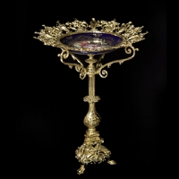 خرید، قیمت و مشخصات میوه خوری برنجی تک پایه طرح اختاپوس، رنگ ثابت و کیفیت درجه یک - هنرظریف