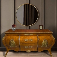 خرید، قیمت و مشخصات ست آینه کنسول معرق کاری شده جنس بدنه چوب روس و رنگ سه لایه درجه یک - هنرظریف