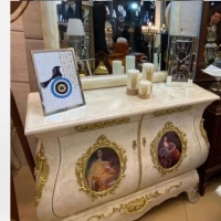 خرید، قیمت و مشخصات آینه کنسول سایز متوسط بدنه مازول و رنگ چند لایه با ضمانت و کیفیت درجه یک - هنرظریف