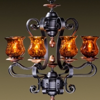 خرید آنلاین،لوستر اسپانیش مدل کلاوس کد 1116  کافی شاپی با رنگ مشکی، شکیل و مدرن، به قیمت تولیدی | هنرظریف