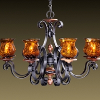 خرید آنلاین، لوستر اسپانیش مدل اورکیدا کد ۲۱۱۲ کافی شاپی، رنگ مشکی با طرحی فوق العاده خاص و شیک، زیر قیمت بازار | هنرظریف