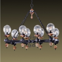 خرید آنلاین، لوستر اسپانیش کد 2416 مدل ماریپوزا، ویلایی، رنگ مشکی، زیر قیمت بازار | هنرظریف