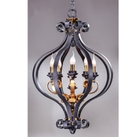 خرید آنلاین، لوستر اسپانیش مدل دومینوکد ۲۹۲۰ ساحلی، ترکیب رنگ مشکی طلایی، شکیل و زیبا، به قیمت مناسب | هنرظریف