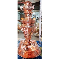 خرید آنلاین، سرویس سماور مسی نوزاد 1 لیتری قلمزنی، زیر قیمت بازار | هنرظریف