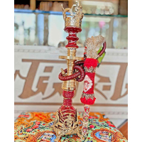 خرید، قیمت و مشخصات قلیان تنه برنجی سایز سیسمونی، یک تیکه، شیشه تراش طرح آذربایجان طلاکاری ارزان و باکیفیت _ هنرظریف