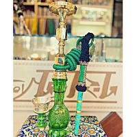 خرید، قیمت و مشخصات قلیان کامل برنجی یک مرتبه شش پر عمیق، شیشه تراش ریز مدادی، گارانتی 10 ساله ارزان و باکیفیت _ هنرظریف