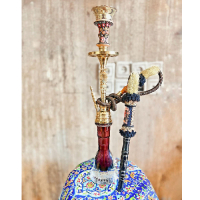 خرید، قیمت و مشخصات قلیان برنجی شمش یک مرتبه، سوپاپ بلند، لبی تمام پلی استر، گارانتی 5 ساله ارزان و باکیفیت _ هنرظریف