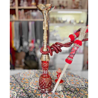 خرید، قیمت و مشخصات قلیان برنجی شمش دو مرتبه، با سینی هندی، طرح مدرن با گارانتی 5 ساله ارزان و باکیفیت _ هنرظریف