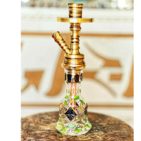 خرید، قیمت و مشخصات قلیان برنجی سیسمونی یک تکه، آبکاری مدرن، شیشه سیمونی ارزان و باکیفیت _ هنرظریف