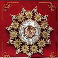 خرید، قیمت و مشخصات ساعت دیواری برنزی با طرح گل آفتابگردان ارزان و با کیفیت _ هنرظریف