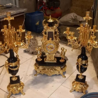 خرید، قیمت و مشخصات ساعت و شمعدان خروسی تمام برنز،شیک و مدرن؛ارزان و با کیفیت _ هنرظریف