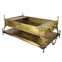 خرید، قیمت و مشخصات منقل ذغالی برنجی مستطیل ۵ با سینی با بالاترین کیفیت _ هنرظریف