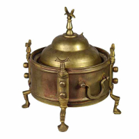 خرید، قیمت و مشخصات منقل زغالی برنجی ارمنی کوچک، سنگین وزن با بالاترین کیفیت _ هنرظریف