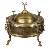 خرید، قیمت و مشخصات منقل زغالی برنجی ارمنی کوچک با قطر ۲۵ و بالاترین کیفیت _ هنرظریف