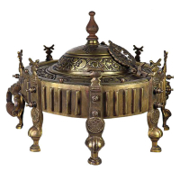 خرید، قیمت و مشخصات منقل زغالی برنجی خان بختیاری قطر 48، فوق سنگین، با بالاترین کیفیت _ هنرظریف