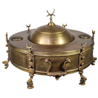 خرید، قیمت و مشخصات منقل زغالی برنجی ارمنی با قطر ۵۰، ساده با بالاترین کیفیت _ هنرظریف