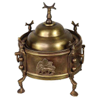 خرید، قیمت و مشخصات منقل زغالی برنجی ارمنی قطر 17، کوچک نشان دار با بالاترین کیفیت _ هنرظریف