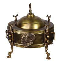 خرید، قیمت و مشخصات منقل زغالی برنجی ارمنی کوچک قطر ۲۵، نشان دار با بالاترین کیفیت _ هنرظریف