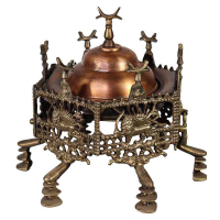 خرید، قیمت و مشخصات منقل زغالی برنجی ۶ ضلعی مشبک جدید، سنگین وزن با بالاترین کیفیت _ هنرظریف