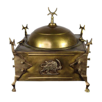 خرید، قیمت و مشخصات منقل زغالی برنجی متوسط با کاسه جدا، سنگین وزن با بالاترین کیفیت _ هنرظریف