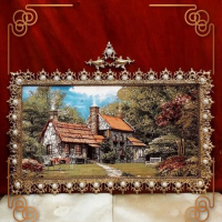 خرید، قیمت و مشخصات تابلو فرش برنزی گل آفتابگردان، طرح زیبای طبیعت ارزان و با کیفیت _ هنرظریف