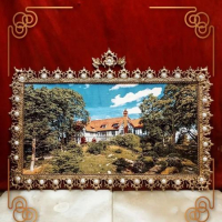 خرید، قیمت و مشخصات تابلو فرش برنزی گل آفتابگردان با طرح منظره ارزان و با کیفیت _ هنرظریف