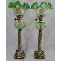 خرید، قیمت و مشخصات چراغ لب چین برقی مدل لب طلا پایه آلومینیومی آنتیک، ارزان و با کیفیت_ هنرظریف