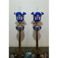 خرید، قیمت و مشخصات چراغ لب چین سه پوست تمام برنجی آنتیک، ارزان و با کیفیت _ هنرظریف