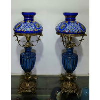 خرید، قیمت و مشخصات چراغ قالپاقی سه پوست آبی بسیار شیک، ارزان و با کیفیت _  هنرظریف