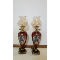 خرید، قیمت و مشخصات چراغ ستون سرامیکی طرح ایتالیایی تمام برنجی در رنگ های مختلف، ارزان و با کیفیت_ هنرظریف