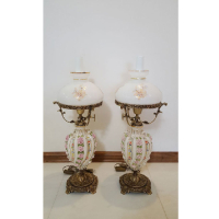 خرید، قیمت و مشخصات چراغ قالپاقی ستون سرامیکی گل برجسته برنجی، ارزان و با کیفیت _ هنرظریف