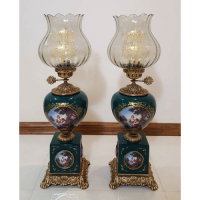 خرید، قیمت و مشخصات چراغ لامپا ستون سرامیکی طرح ایتالیایی مدل مکعبی، ارزان و با کیفیت _ هنرظریف