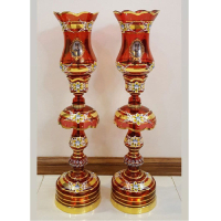 خرید، قیمت و مشخصات لاله نوروزی قرمز نواری طلا طرح گل برجسته، ارزان و با کیفیت _ هنرظریف