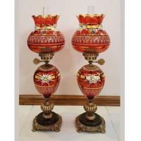 خرید، قیمت و مشخصات چراغ لامپا نوار طلایی طرح گل برجسته، ارزان و با کیفیت _ هنرظریف