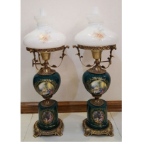 خرید، قیمت و مشخصات چراغ قالپاقی ستون استوانه ای دو تیکه تمام برنج، ارزان و با کیفیت _ هنرظریف