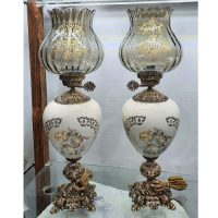 خرید، قیمت و مشخصات چراغ لامپا ستون سرامیکی سفید سایز بزرگ، ارزان و با کیفیت _ هنرظریف