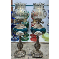 خرید، قیمت و مشخصات چراغ لامپا مدل لاله پایه بلند، سرامیکی یشمی، ارزان و با کیفیت _ هنرظریف