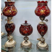 خرید، قیمت و مشخصات ست چراغ لامپا و شکلات خوری با آبکاری، ارزان و با کیفیت _ هنرظریف