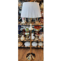 خرید، قیمت و مشخصات آباژور کنار سالنی ستون راه راه با آبکاری، ارزان و با کیفیت _ هنرظریف