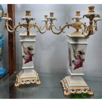 خرید، قیمت و مشخصات شمعدان چهار شعله ستون استوانه ای مدل ایتالیایی، ارزان و با کیفیت _ هنرظریف