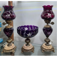 خرید، قیمت و مشخصات ست چراغ لامپا سایز متوسط تراش بنفش، ارزان و با کیفیت _ هنرظریف