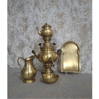 خرید، قیمت و مشخصات سرویس سماور زغالی برنجی دو لیتری در مدل های مختلف، ارزان و با کیفیت _ هنرظریف