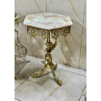 خرید، قیمت و مشخصات میز تلفن پایه ماهی شش ضلعی برنزی، مدل ملائکه با ضمانت اصالت برنز _ هنرظریف