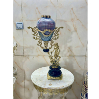 خرید، قیمت و مشخصات گلدان رومیزی برنزی پایه سنگی پرنس بزرگ مدل نیلوفر، ارزان و با کیفیت _ هنرظریف